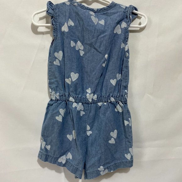 Carter's ❤️ Girl Blue 100% Cotton Button Front Dress Size 12 Months (PRE-LOVED) - Picture 2 of 6